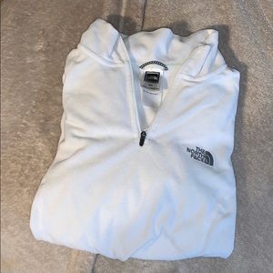White 1/4 zip NorthFace